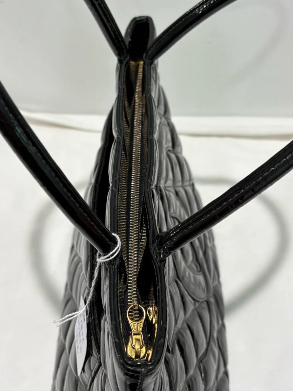 Authentic Chanel Medallion Patent Leather Tote with certificate - Picture 11 of 14